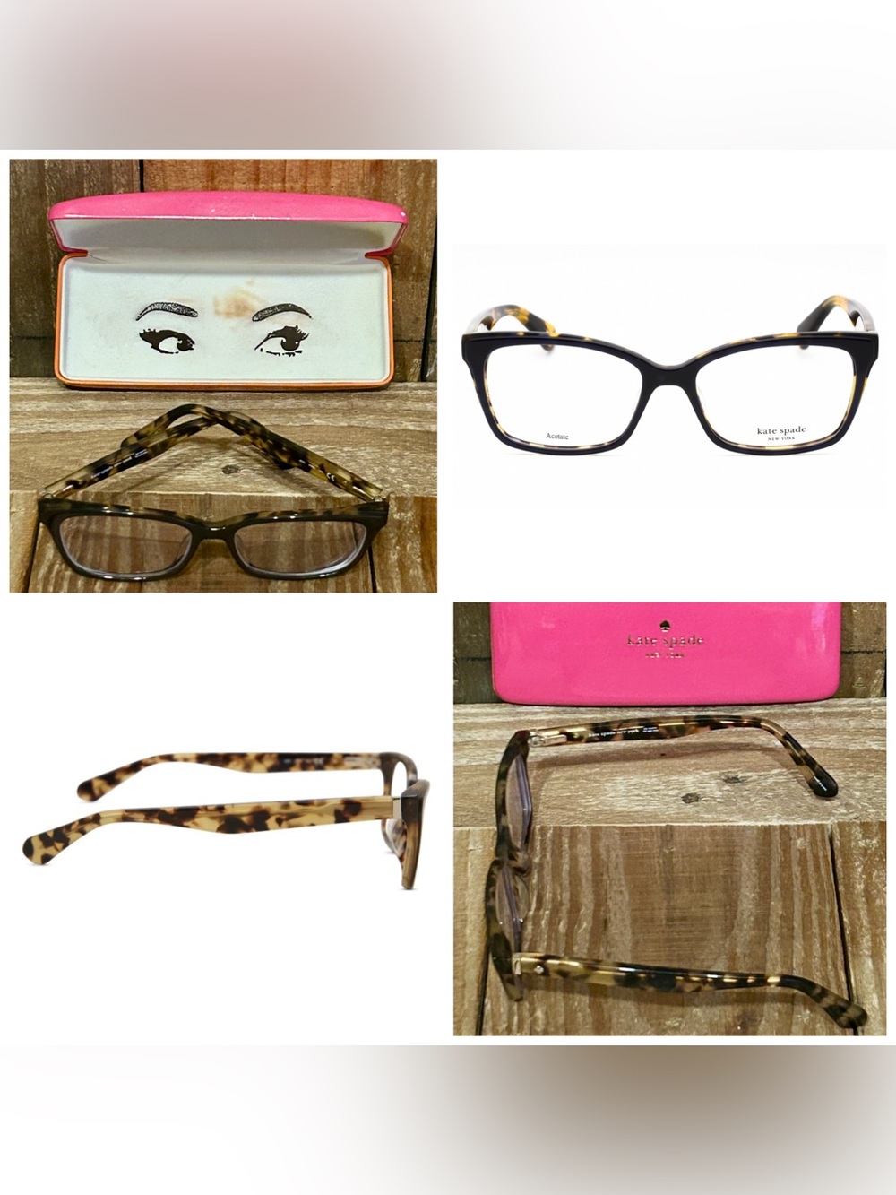 Kate Spade. 5 Piece: Leila Bag & Free Wristlet, Glasses & Case, Scarf & Dust Bag - Picture 15 of 16